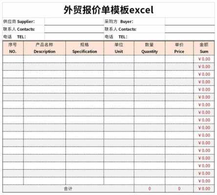 食品机械报价单外贸模板